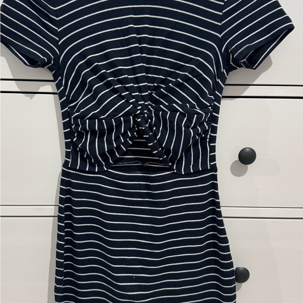 Abercrombie & Fitch Black and White Striped Top